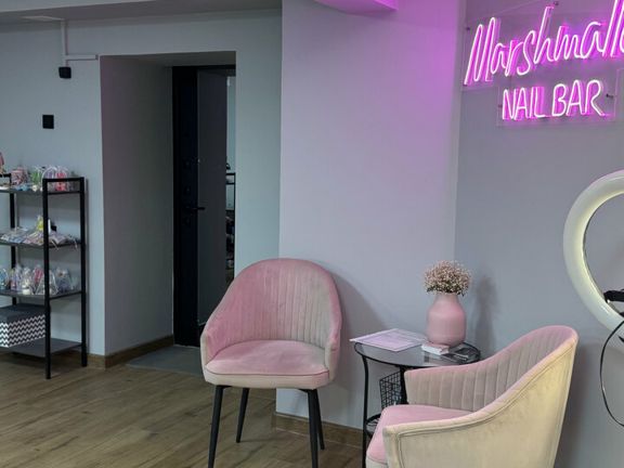 Marshmallow Nail Bar, интерьер