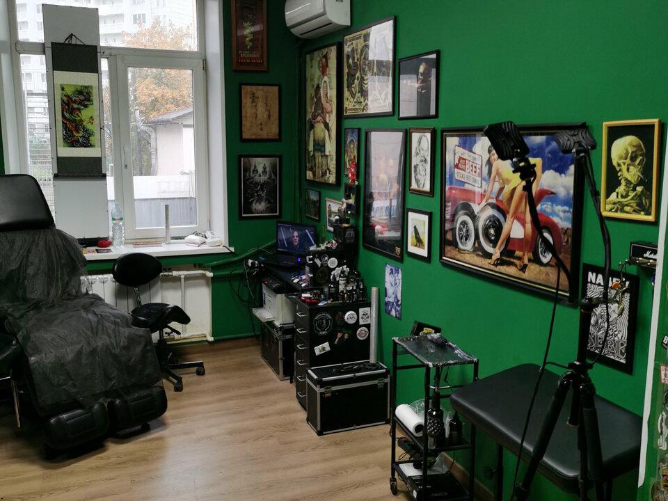 Tattoo art studio, интерьер